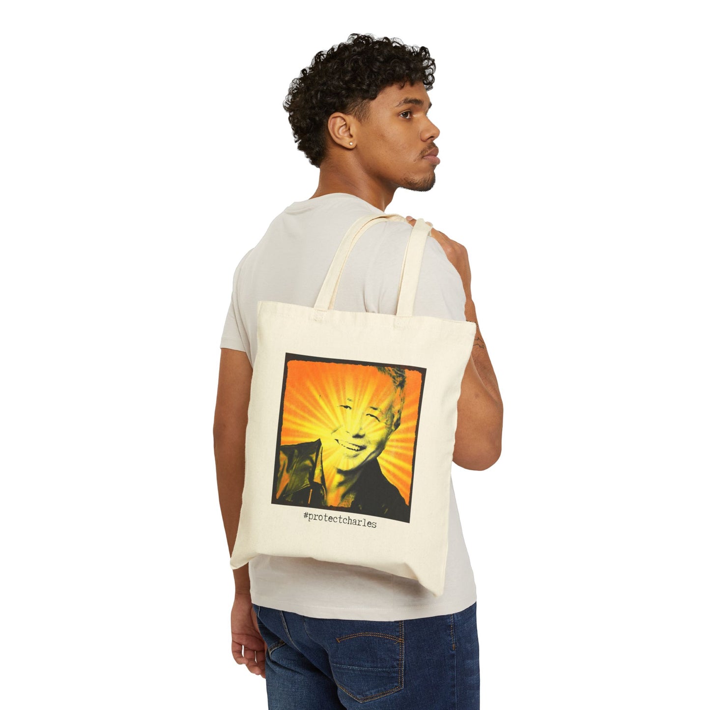 #protectcharles Golden Bachelor-inspired  100% Cotton Canvas Tote Bag