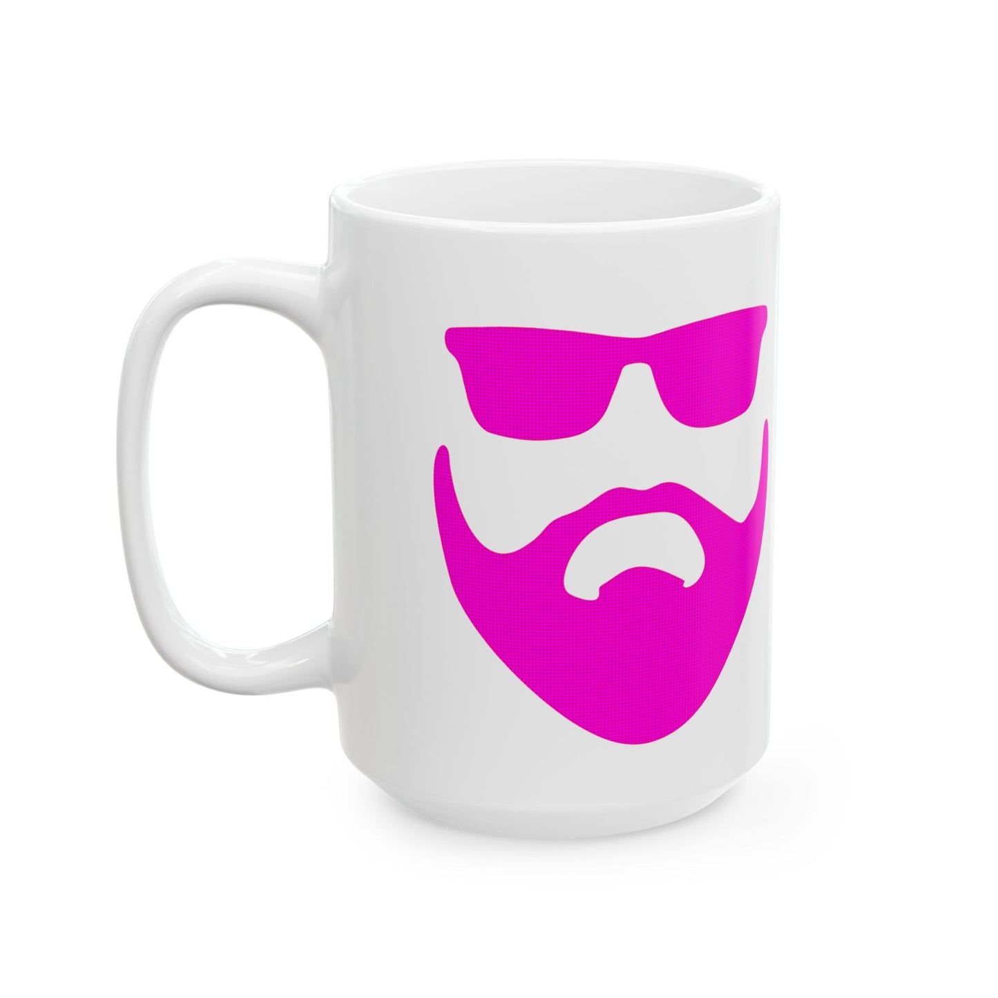 Hot Pink Beardo XL Ceramic Mug