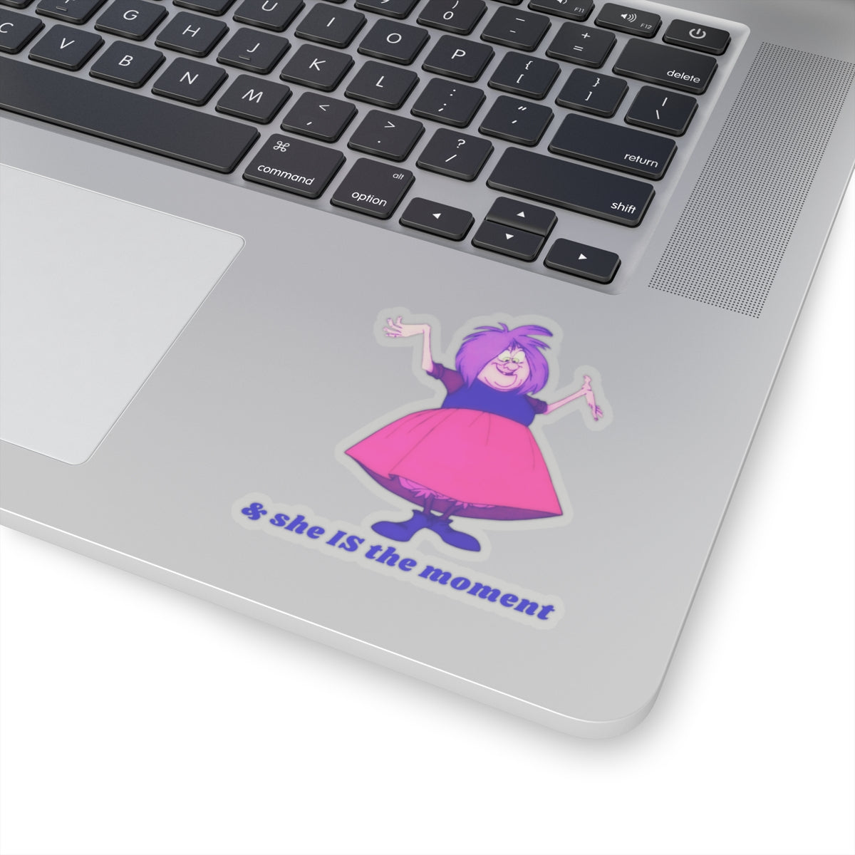 MADAM MIM "& she IS the moment" Kiss-Cut Sticker