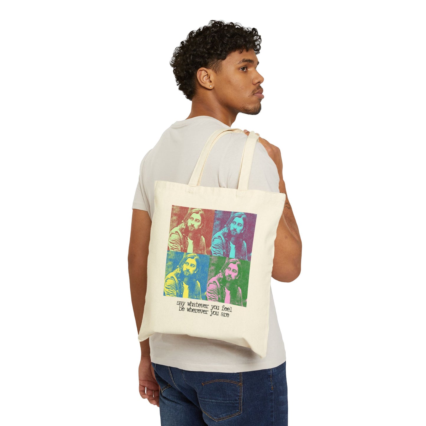 "Be Wherever You Are" 100% Cotton Canvas Tote Bag