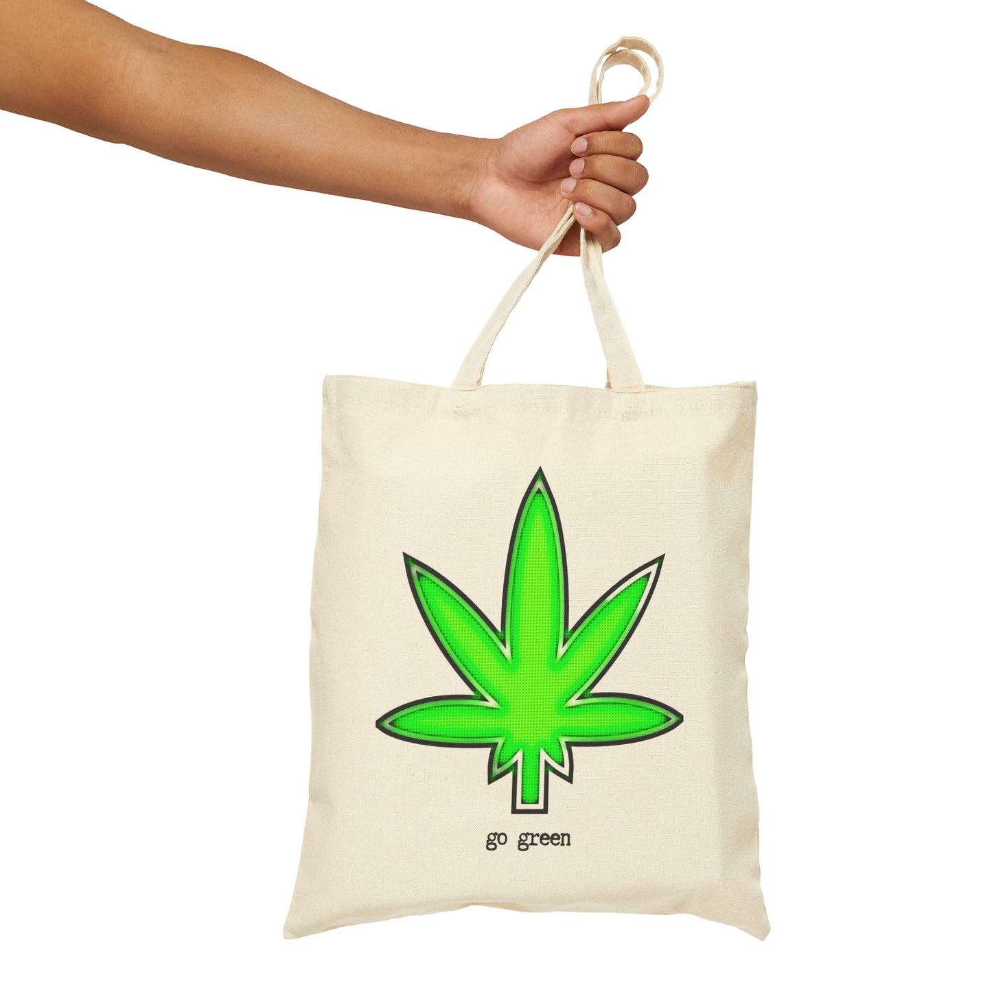 "GO GREEN" Canvas Tote Bag