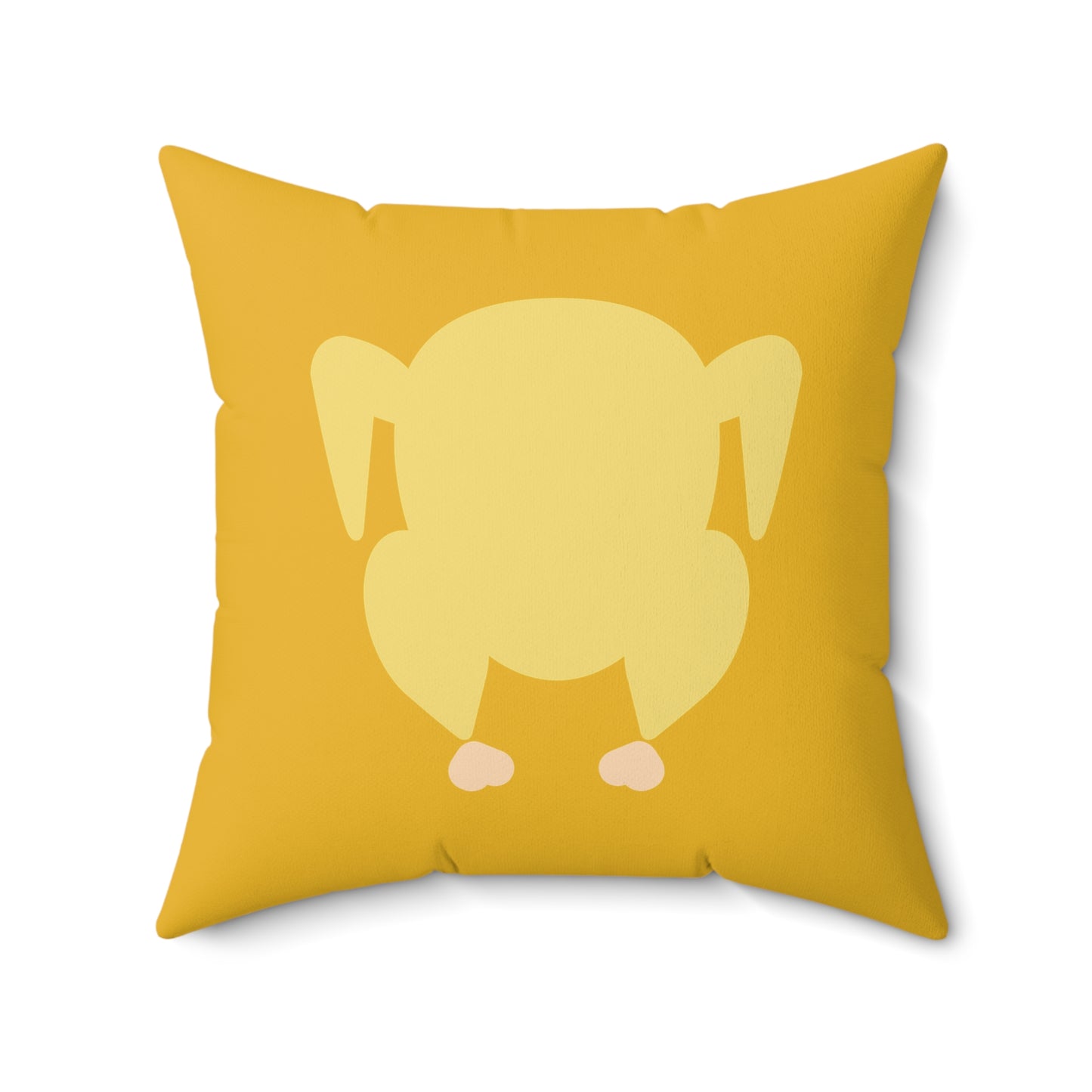 Modern Minimalist Turkey Pillow (yellow on yellow) |  Fun Fall Decor for Thanksgiving