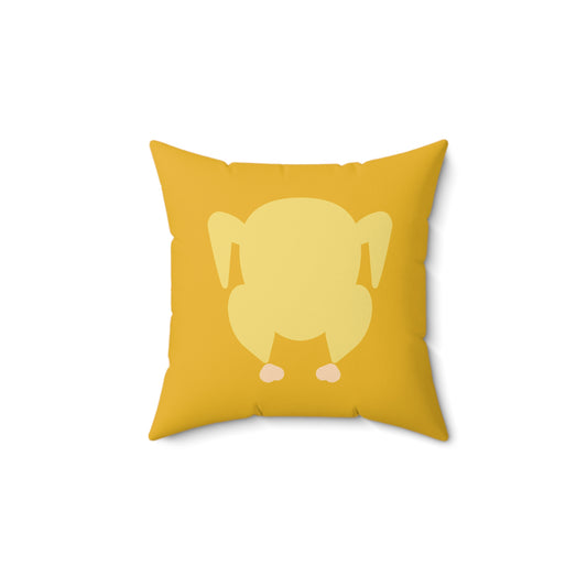 Modern Minimalist Turkey Pillow (yellow on yellow) |  Fun Fall Decor for Thanksgiving