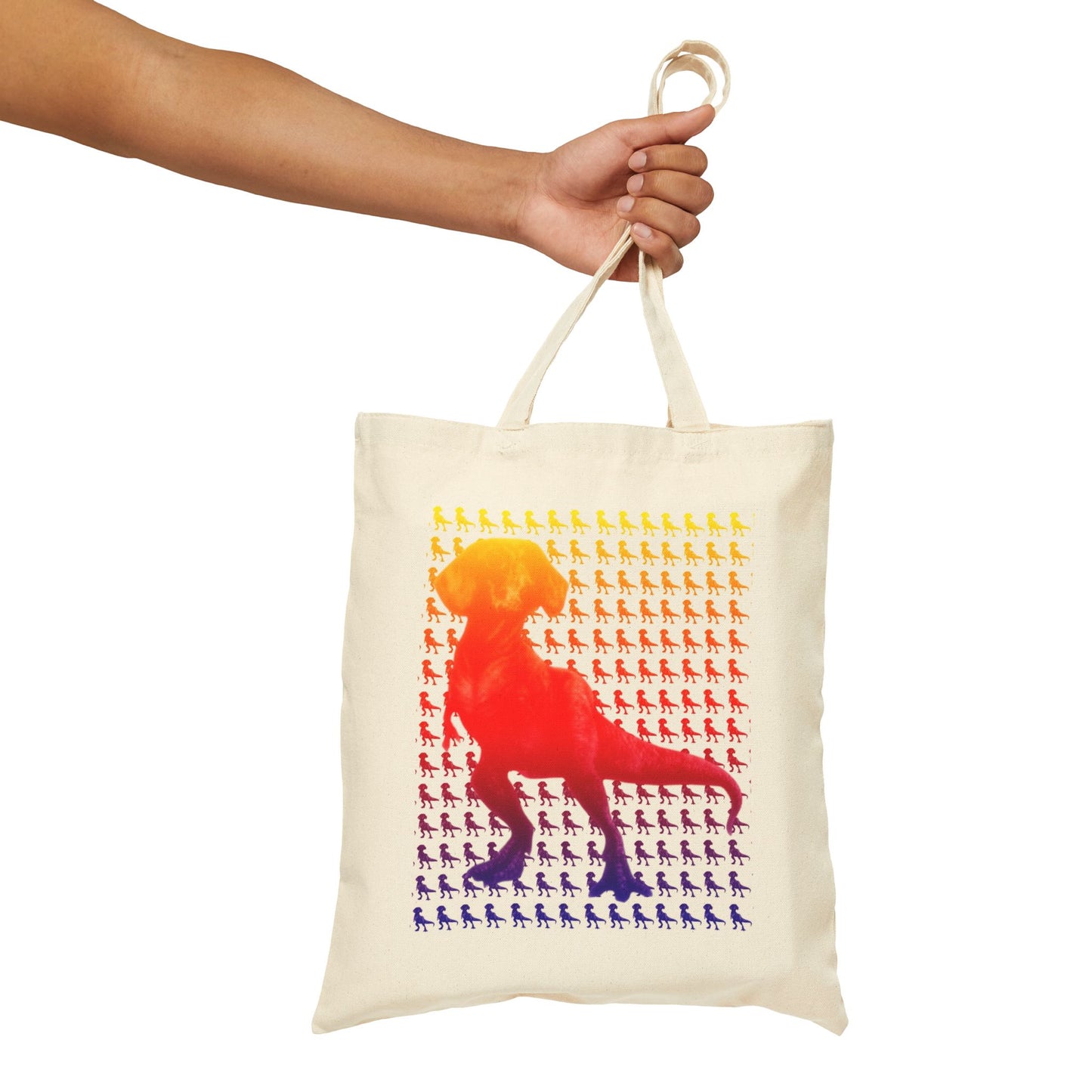 POP ART Doxy-saurus 100% Cotton Canvas Tote Bag