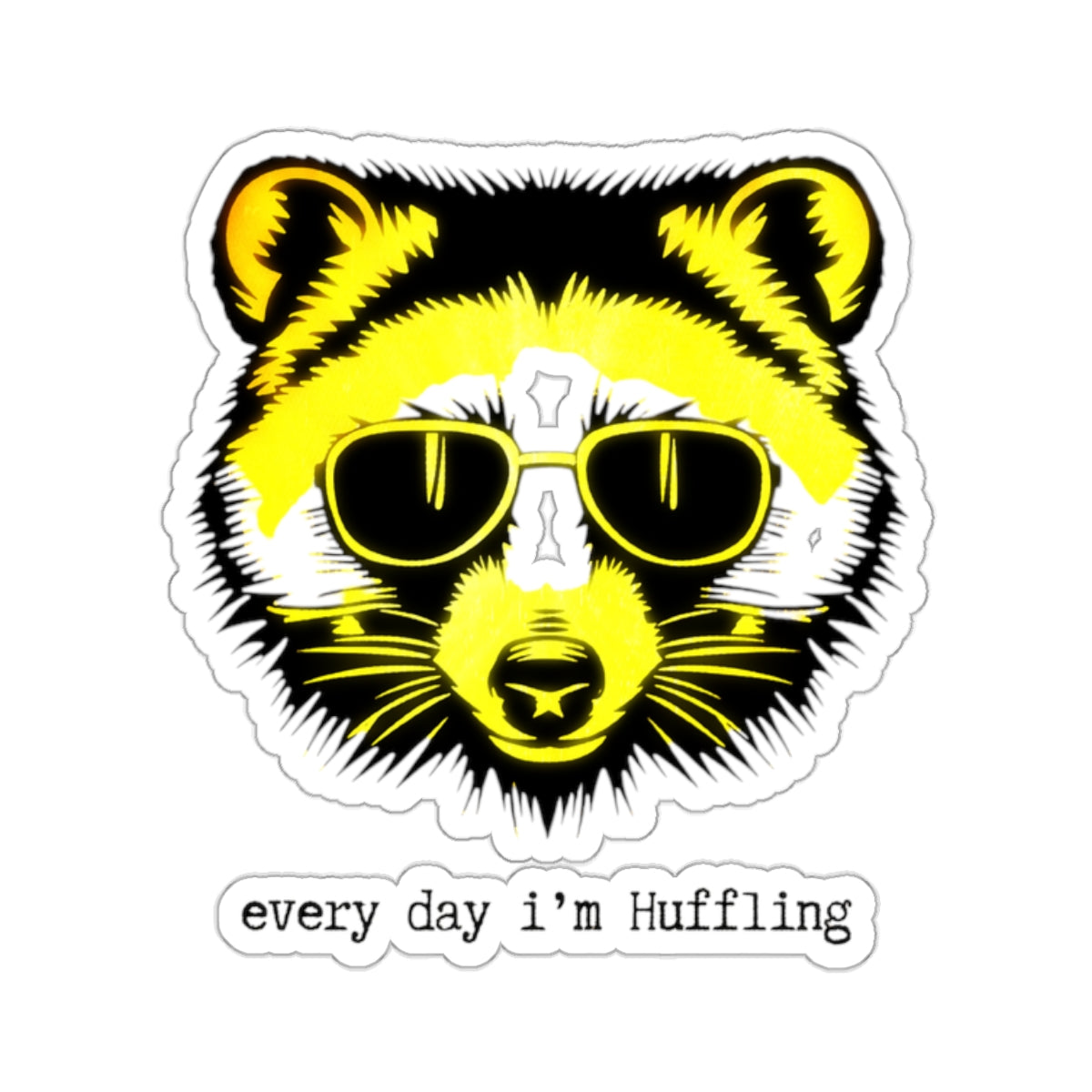 Potterhead Series "Every day I'm Huffling" Hufflepuff Kiss-Cut Sticker