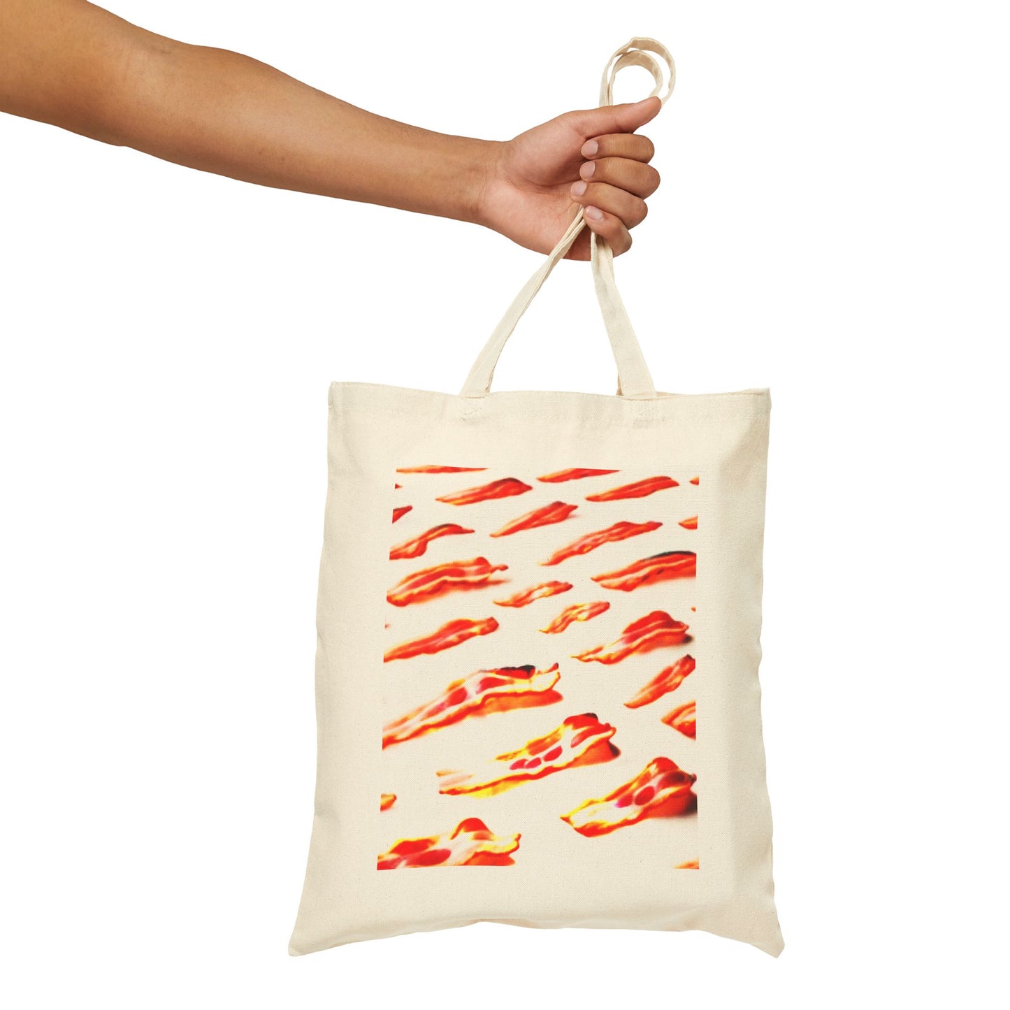 BRINGING HOME THE BACON 100% Cotton Canvas Tote Bag