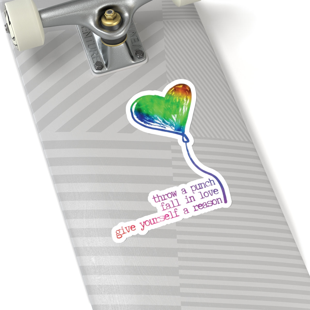 Noah Kahan "Give Yourself a Reason" (blue rainbow) Kiss-Cut Sticker