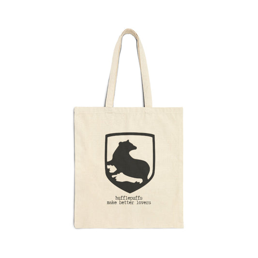 Hufflepuffs Make Better Lovers (crest) 100% Cotton Canvas Tote Bag