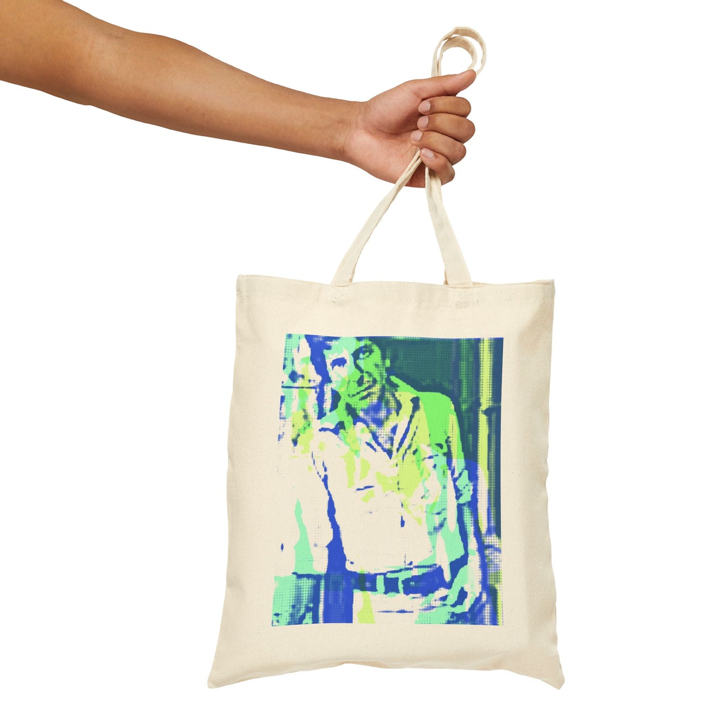 FAMOUS BLUE POET 100% Cotton Canvas Tote Bag