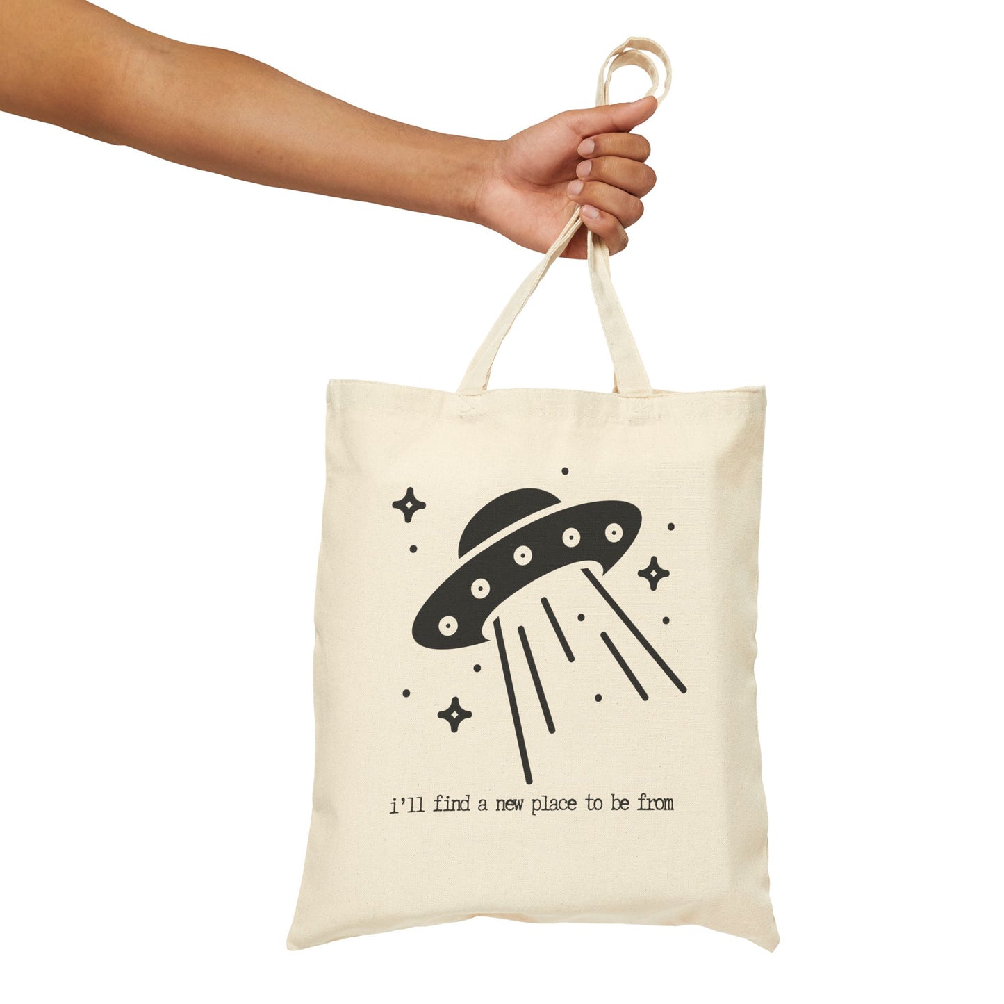 "I'LL FIND A NEW PLACE TO BE FROM" 100% Cotton Canvas Tote Bag