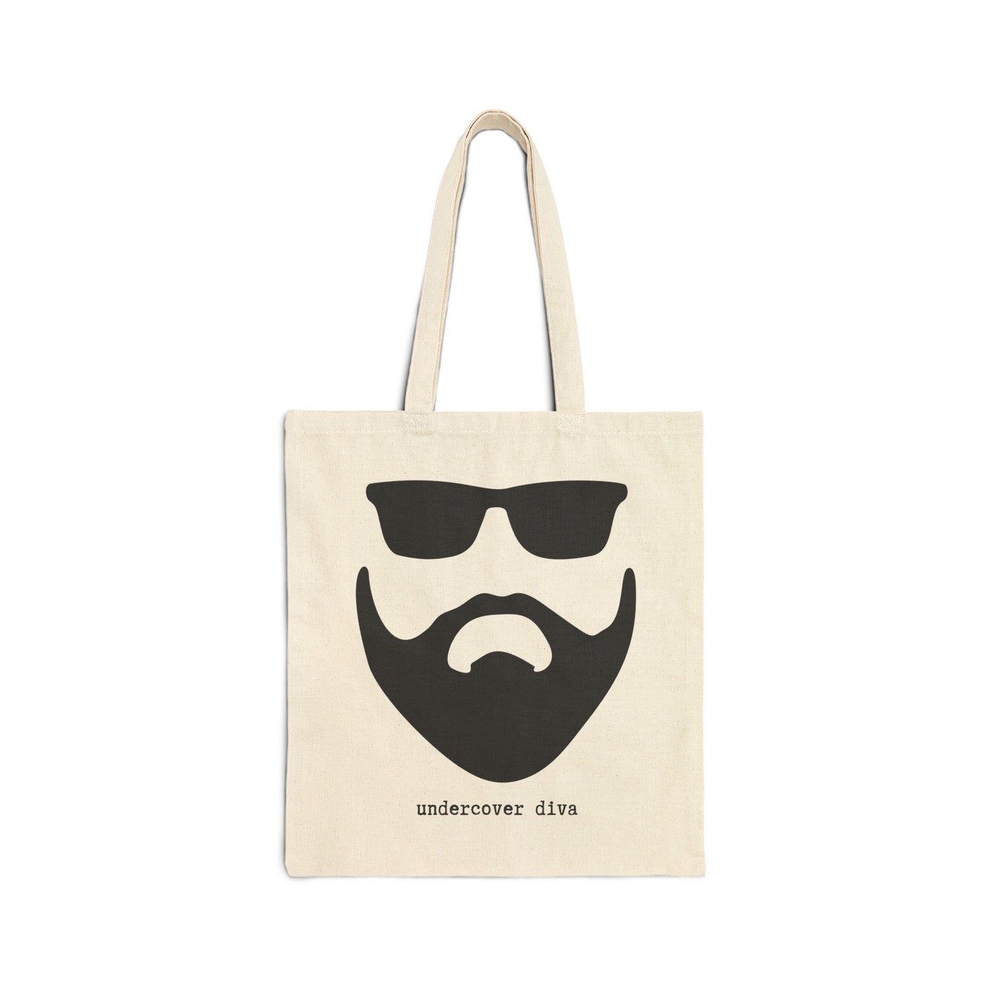 Undercover Diva 100% Cotton Canvas Tote Bag