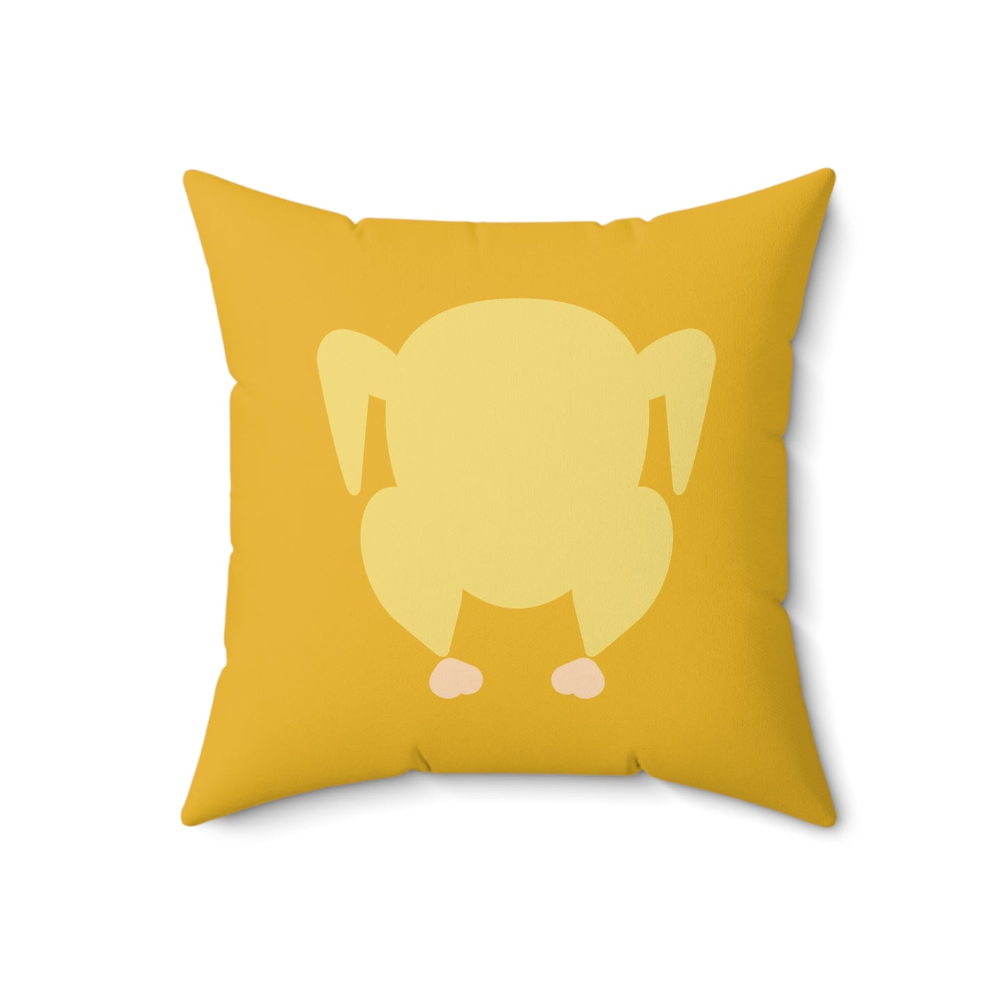 Modern Minimalist Turkey Pillow (yellow on yellow) |  Fun Fall Decor for Thanksgiving