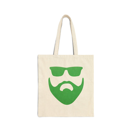 "So Many Beards So Little Time" (green) 100% Cotton Canvas Tote Bag