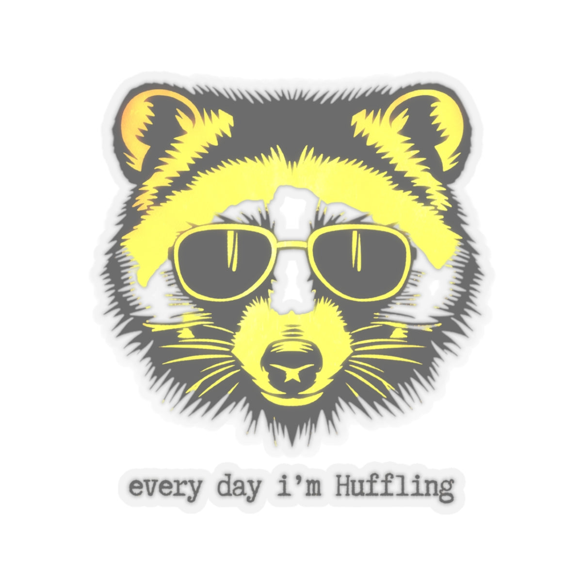 Potterhead Series "Every day I'm Huffling" Hufflepuff Kiss-Cut Sticker