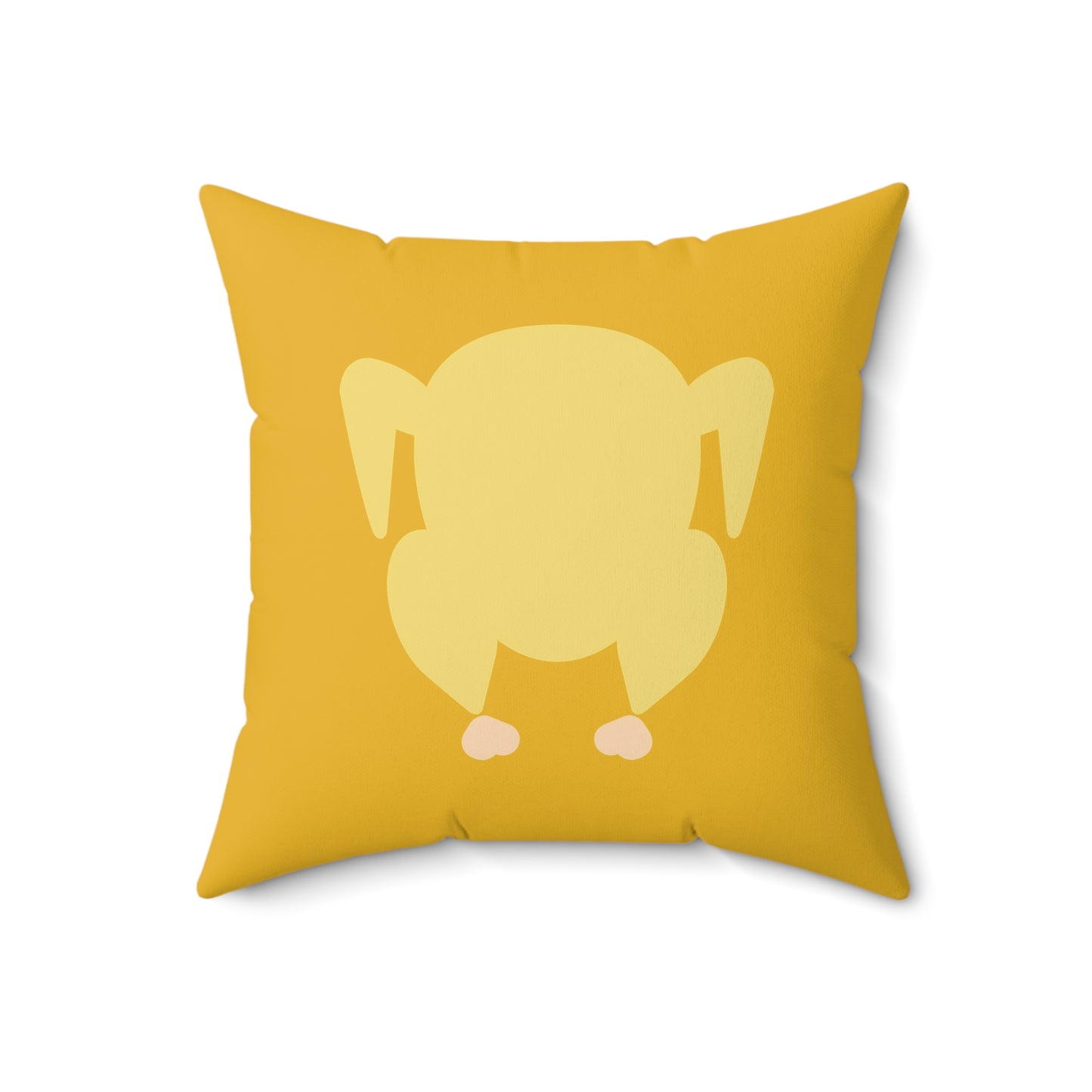 Modern Minimalist Turkey Pillow (yellow on yellow) |  Fun Fall Decor for Thanksgiving