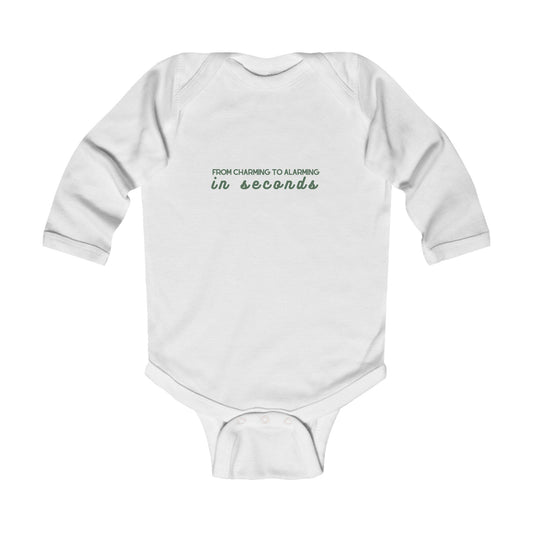 "From Charming to Alarming"| Funny Noah Kahan-Inspired Infant Bodysuit