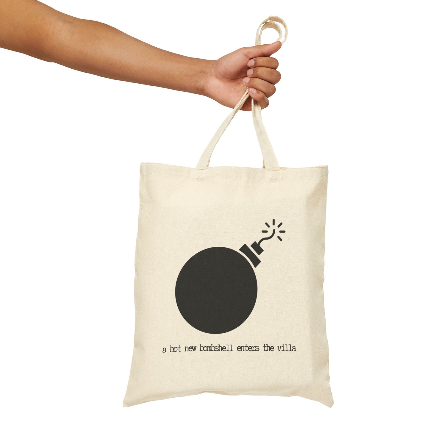 "A Hot New Bombshell Enters the Villa" 100% Cotton Canvas Tote Bag