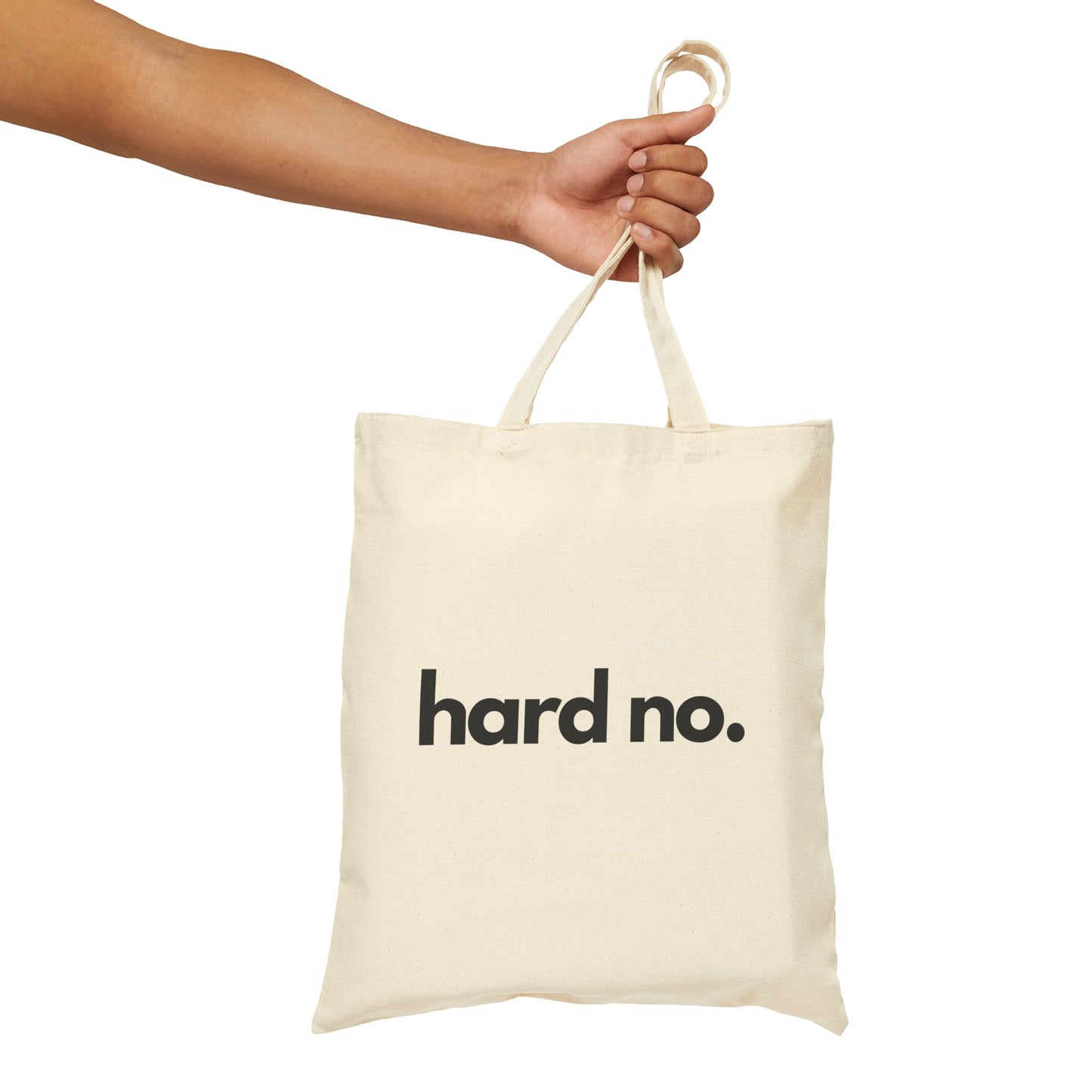 Funny Tote Bag with 'Hard No' Design