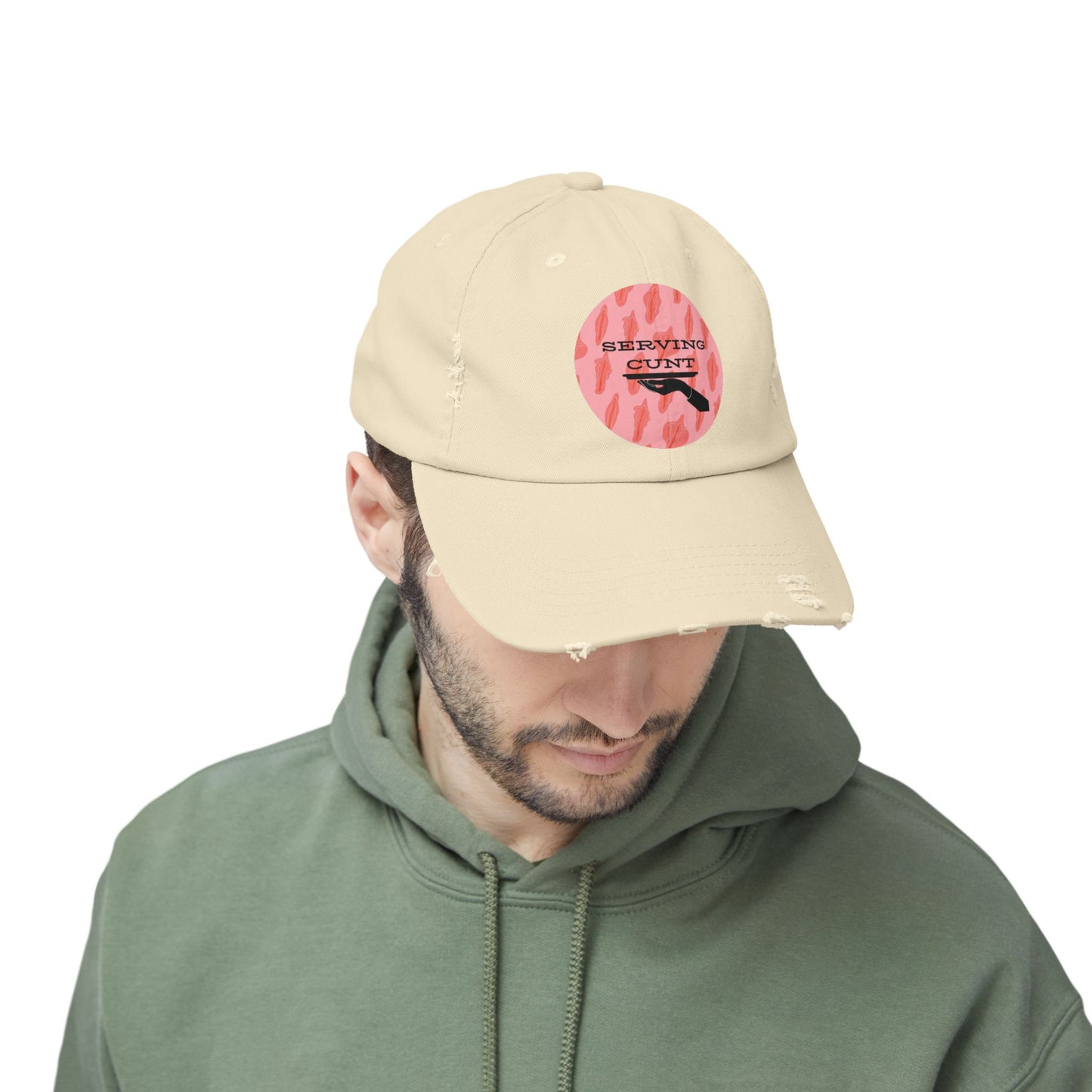 "Serving Cunt" Unisex Distressed Cap