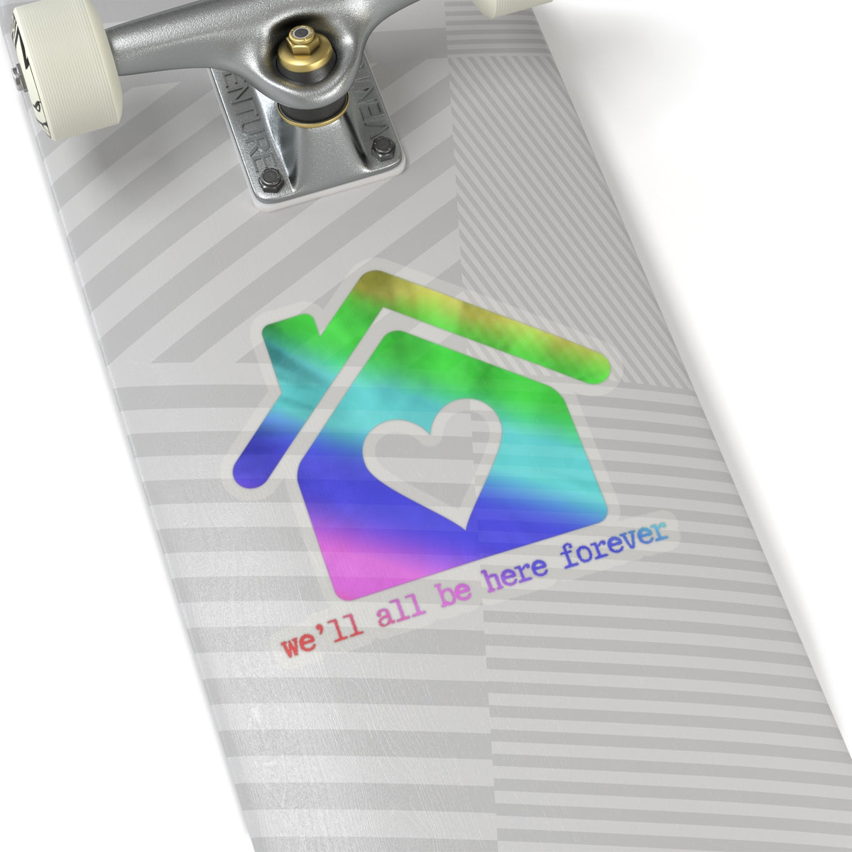 "We'll all be here forever" (rainbowsprinkles) Kiss-Cut Sticker | Noah Kahan Stickers and Merch