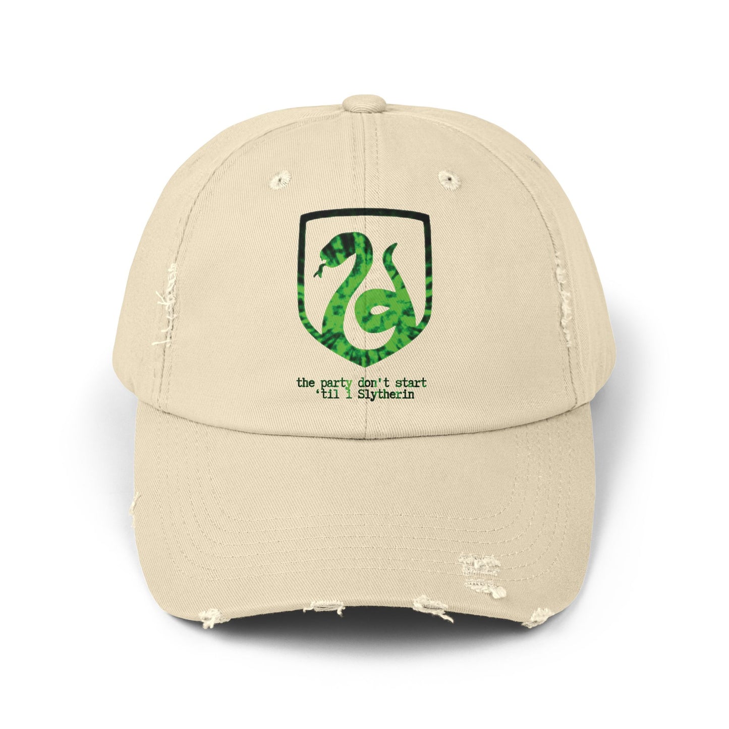 SORTING HAT SERIES (Slytherin) Unisex Distressed Cap