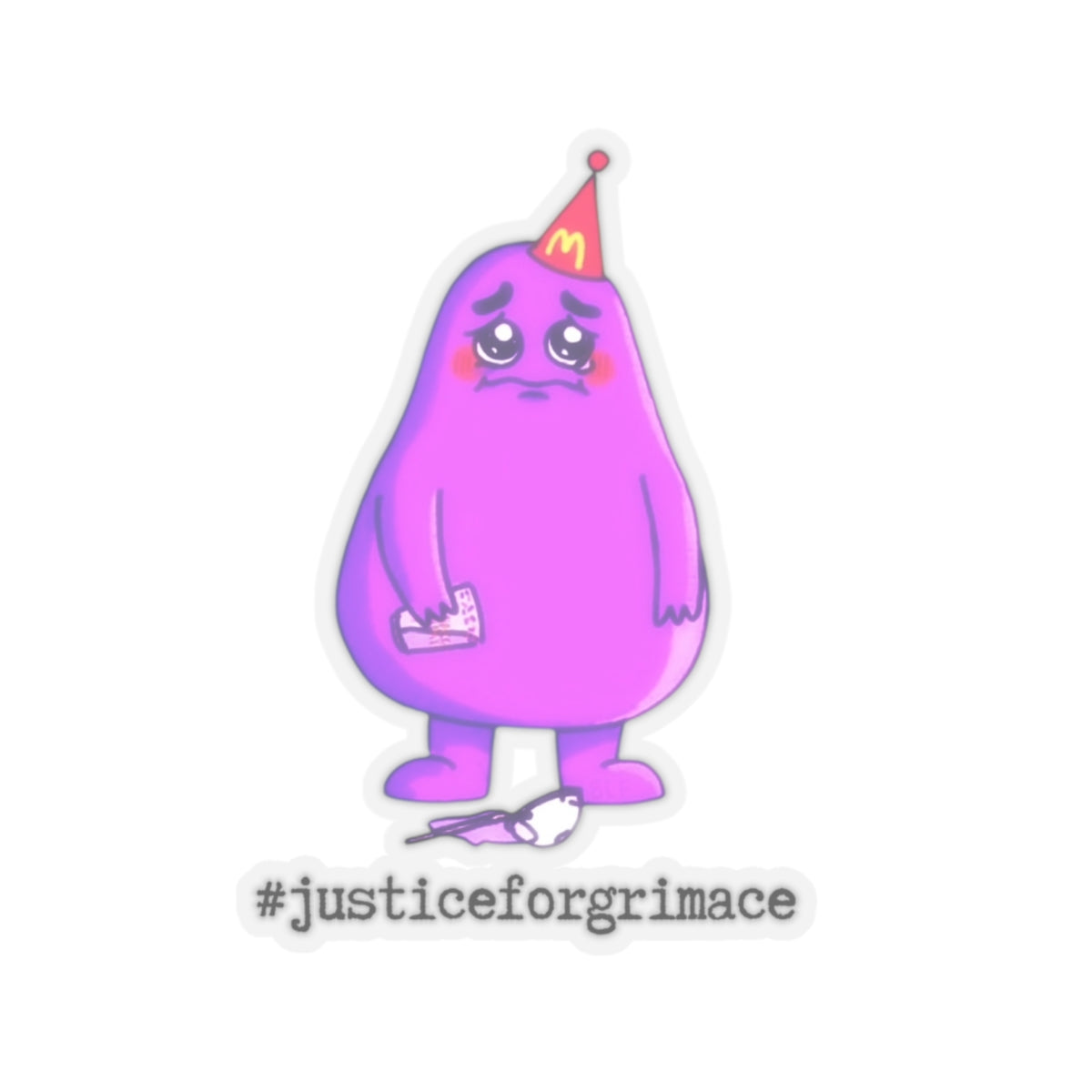 #justiceforgrimace Kiss-Cut Grimace Sticker