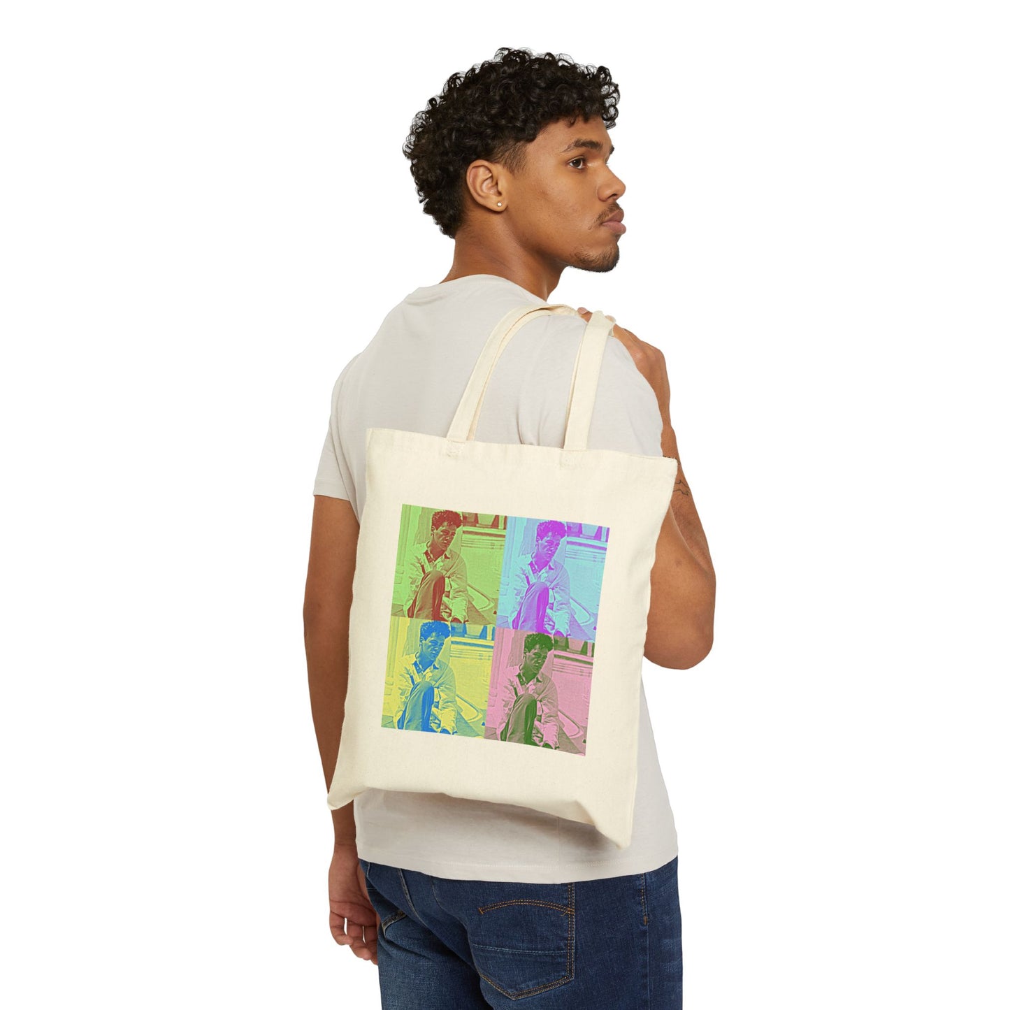 Pop Art Julian/RDJ 100% Cotton Canvas Tote Bag