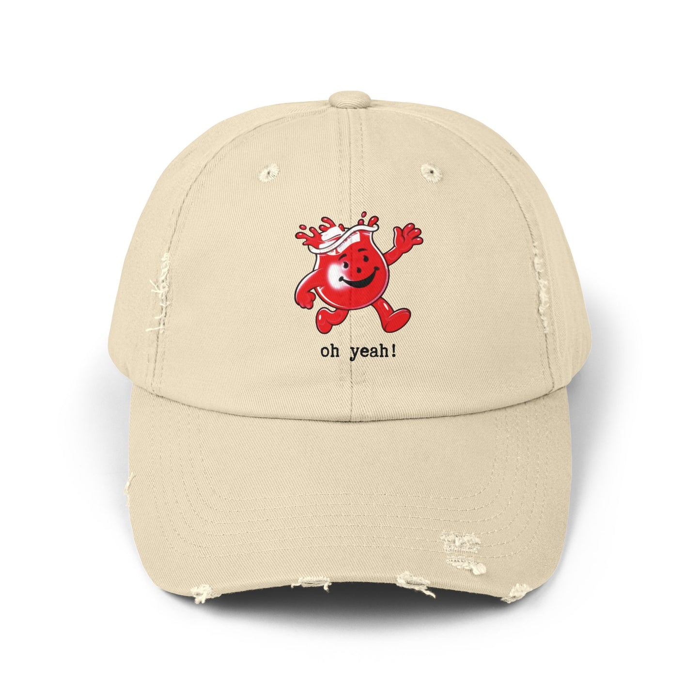 "Oh Yeah!" kool-aid man Unisex Distressed Cap