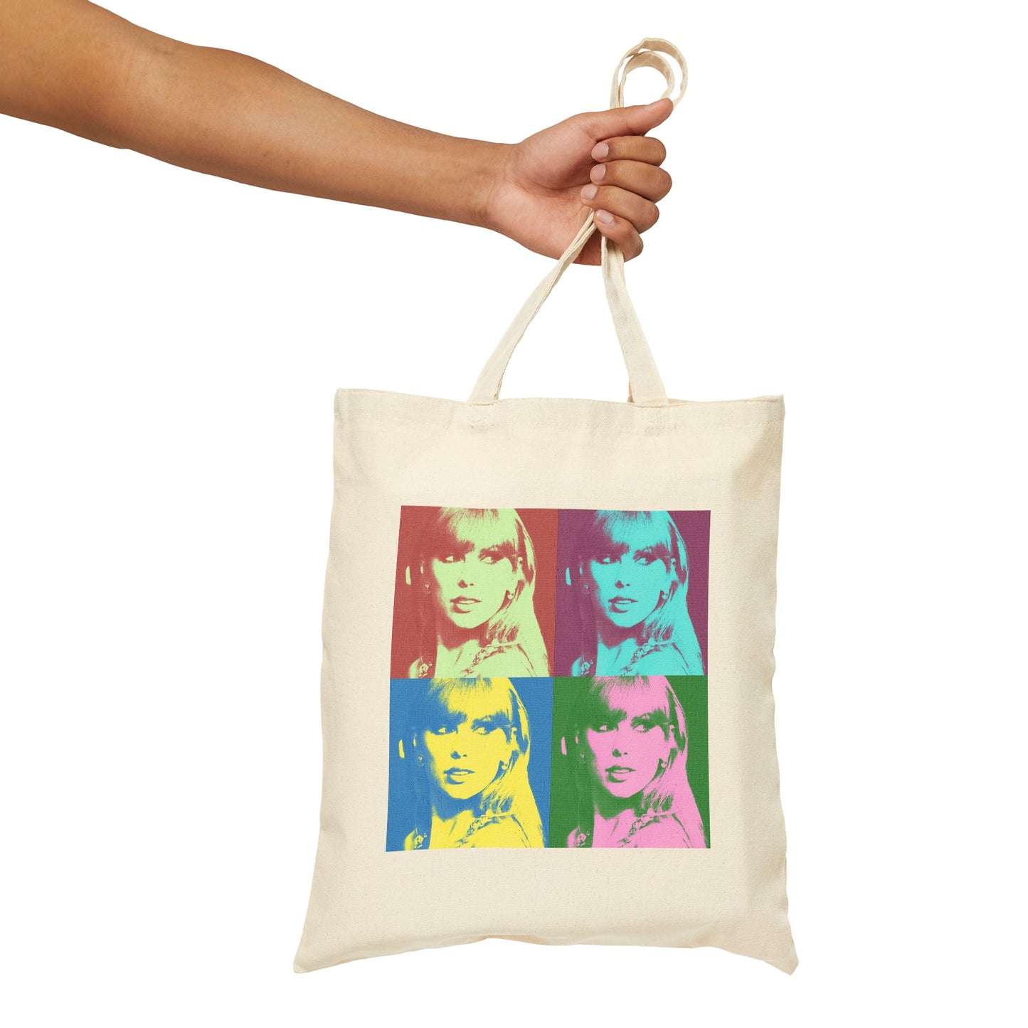 POP ART TAYLOR 100% Cotton Canvas Tote Bag