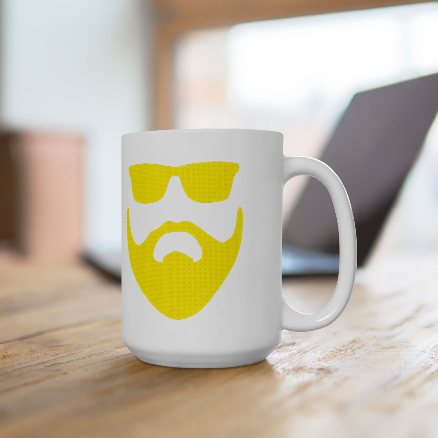 Sunshine Yellow Beardo XL Ceramic Mug