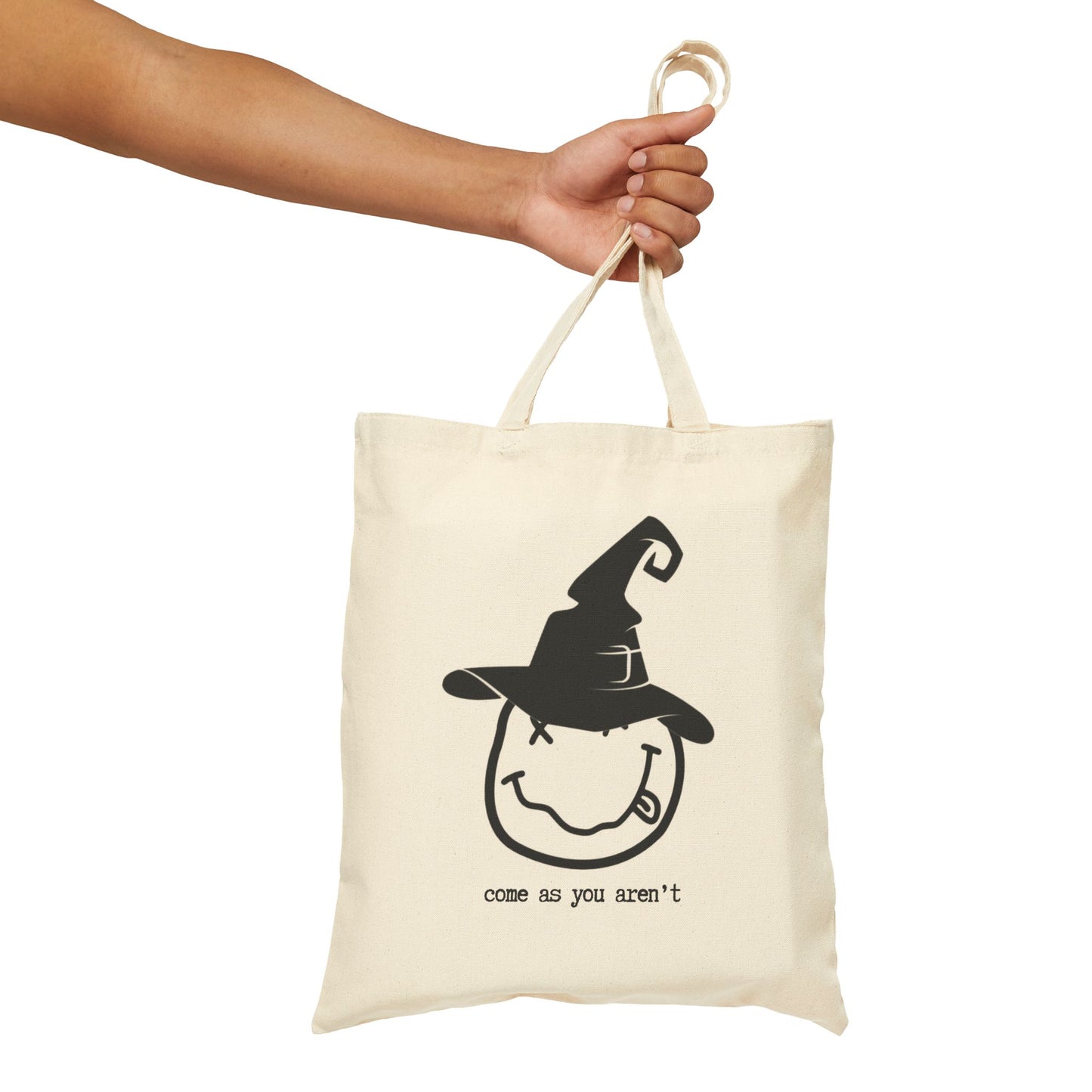 "Come As You Aren't" NIRVANA inspired 100% Cotton Canvas Tote Bag HALLOWEEN