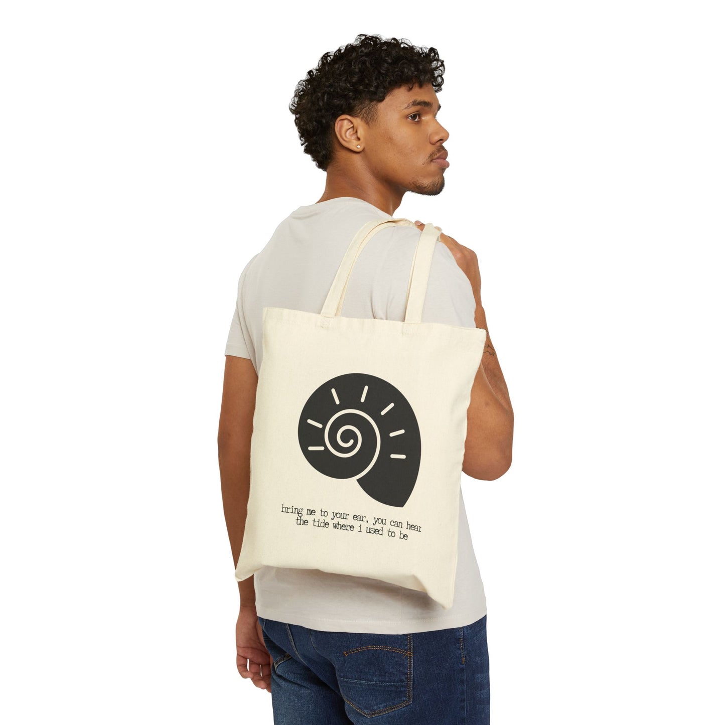 "THE TIDE WHERE I USED TO BE" 100% Cotton Canvas Tote Bag