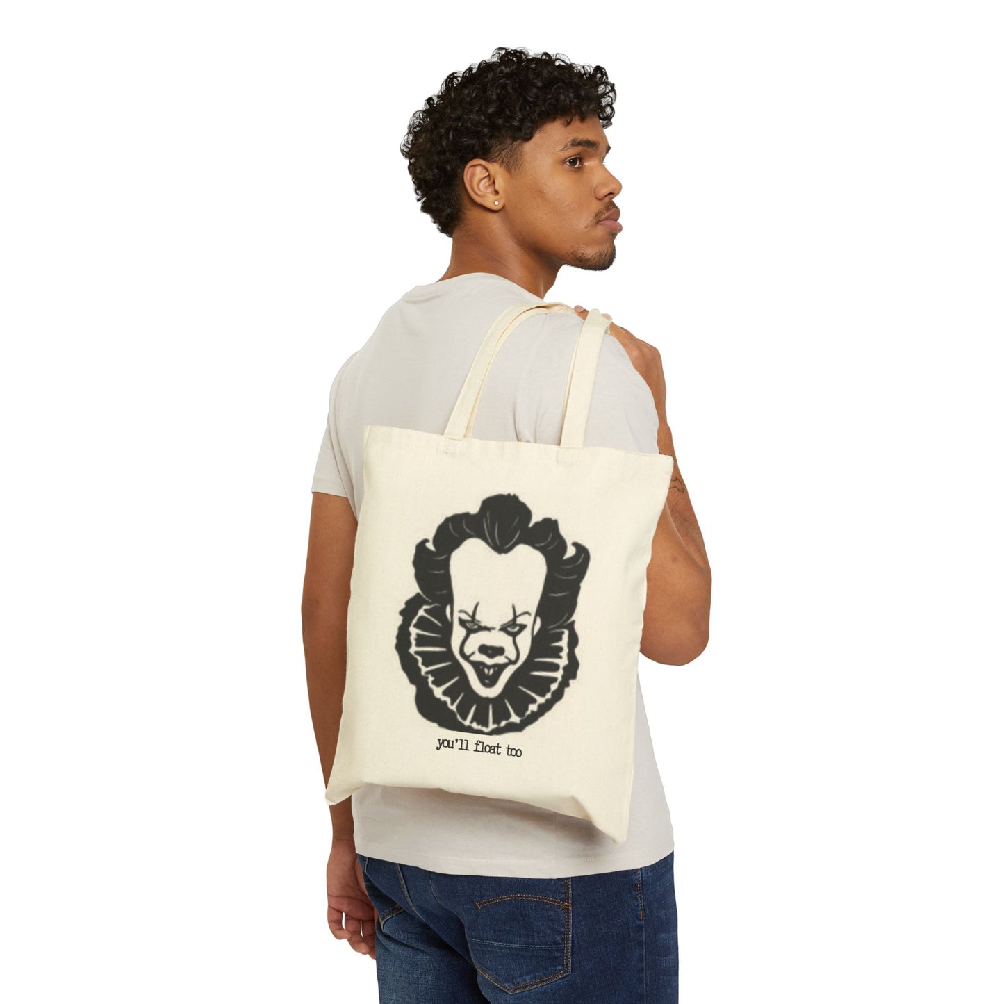 "You'll Float Too" Pennywise 100% Cotton Canvas  Tote Bag