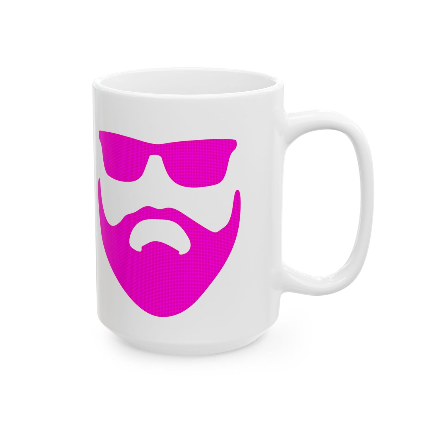 Hot Pink Beardo XL Ceramic Mug