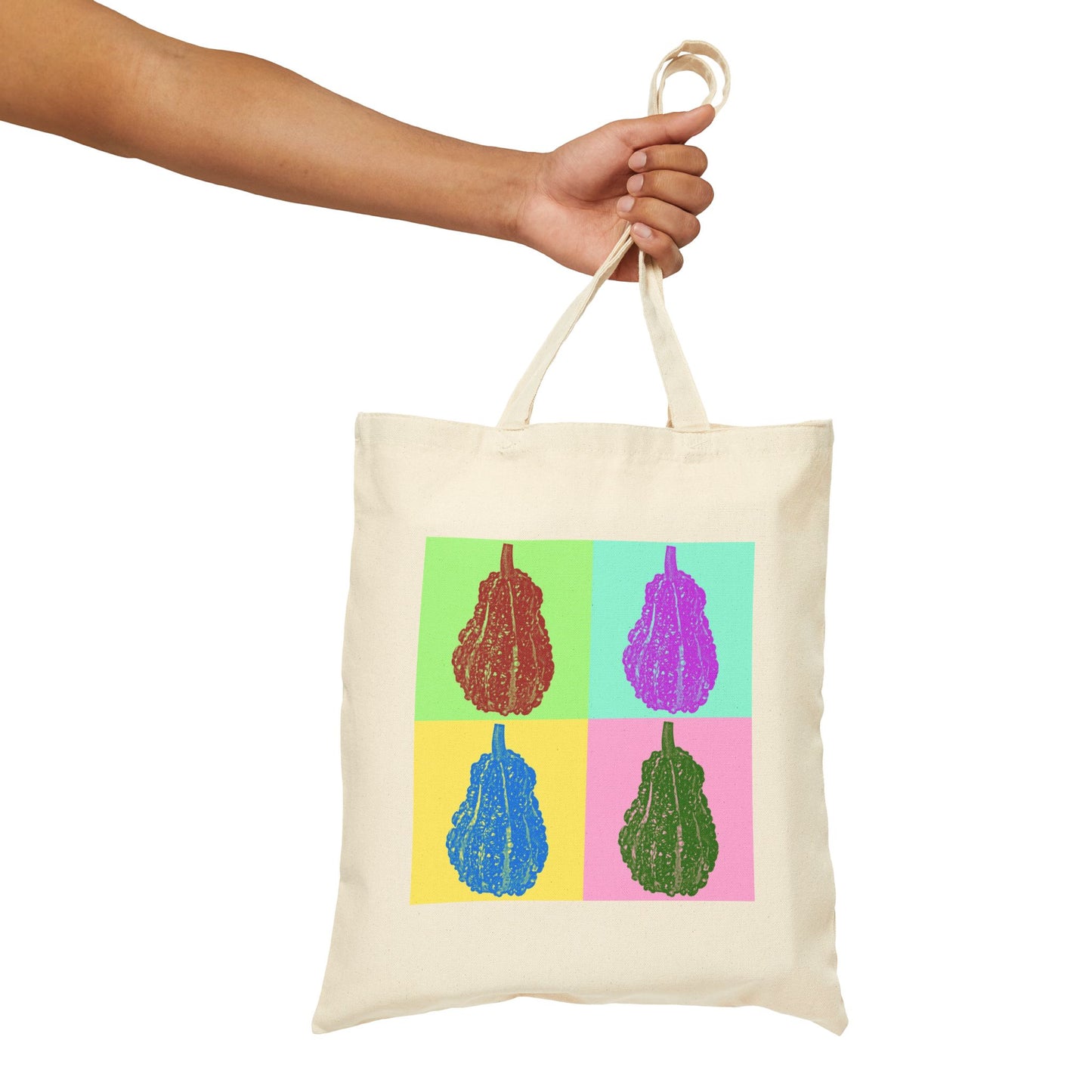 "DECORATIVE GOURDS 2" 100% Cotton Canvas Tote Bag