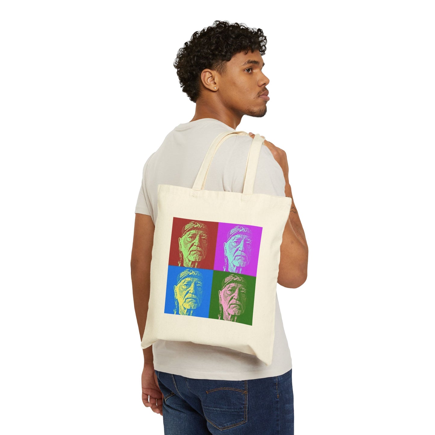 POP ART WILLIE 100% Cotton Canvas Tote Bag