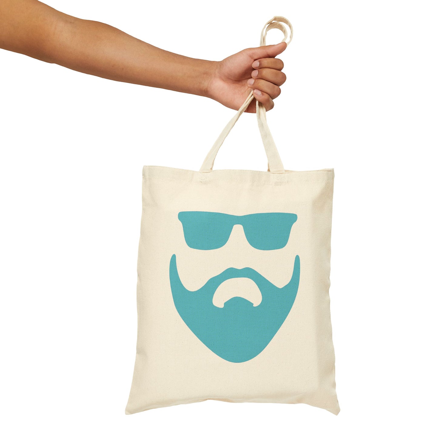 "So Many Beards So Little Time" (aqua) 100% Cotton Canvas Tote Bag