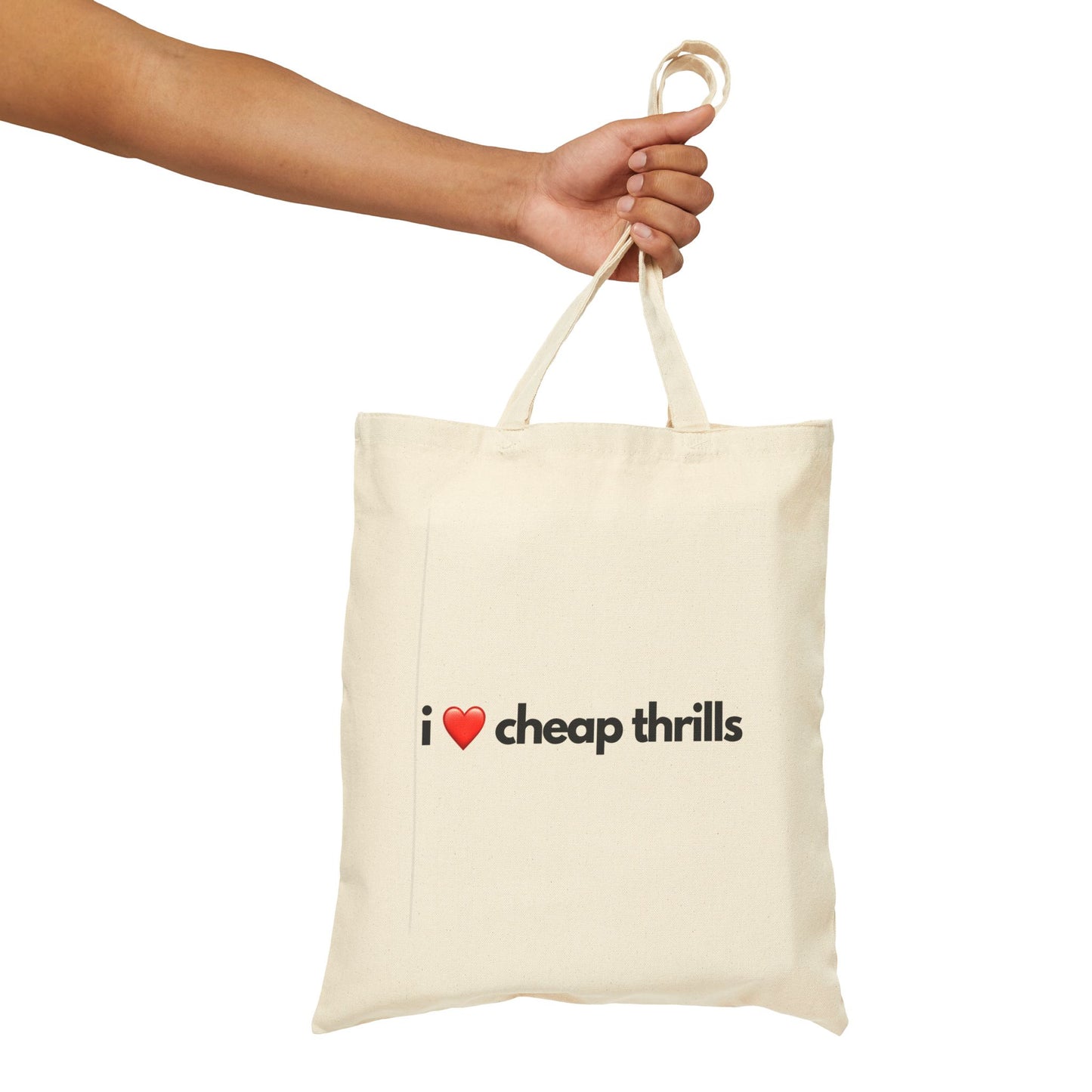 "I ❤️ Cheap Thrills" 100% Cotton Canvas Tote Bag