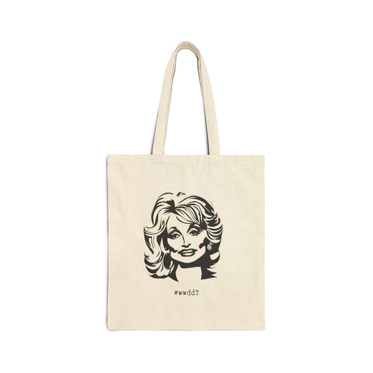 WHAT WOULD DOLLY DO? 100% Cotton Canvas Tote Bag