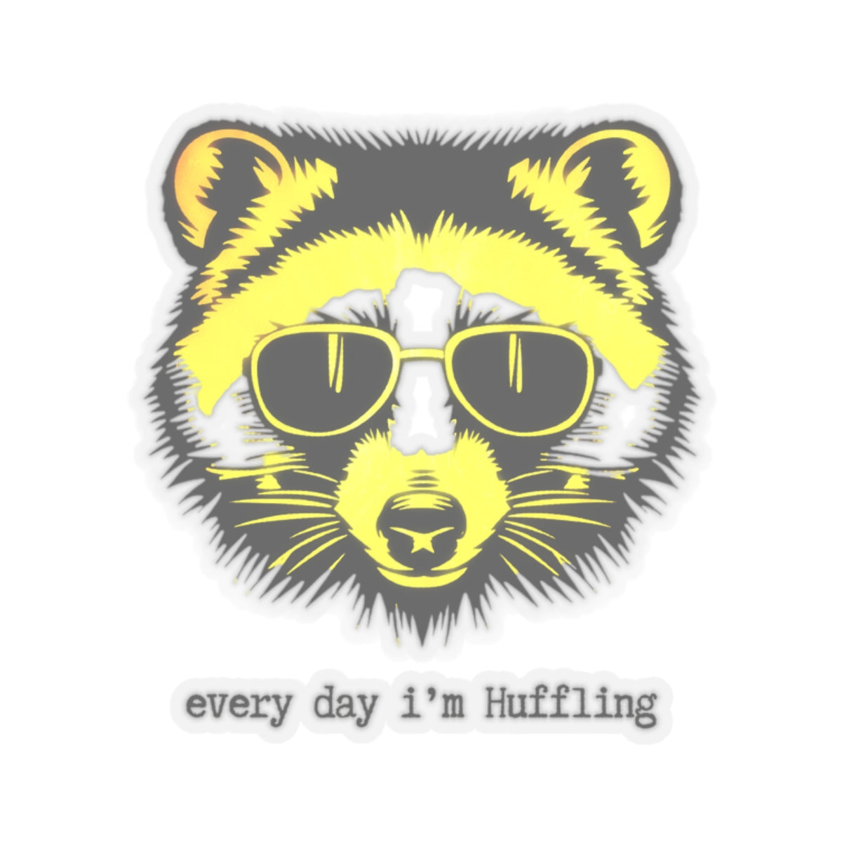 Potterhead Series "Every day I'm Huffling" Hufflepuff Kiss-Cut Sticker