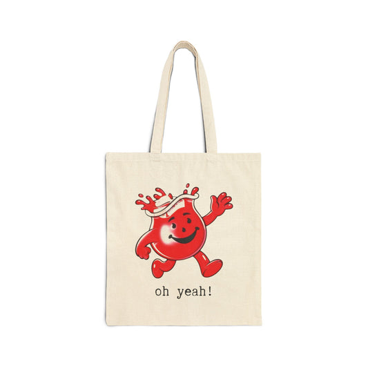 "Oh Yeah" Kool-Aid Man 100% Cotton Canvas Tote Bag