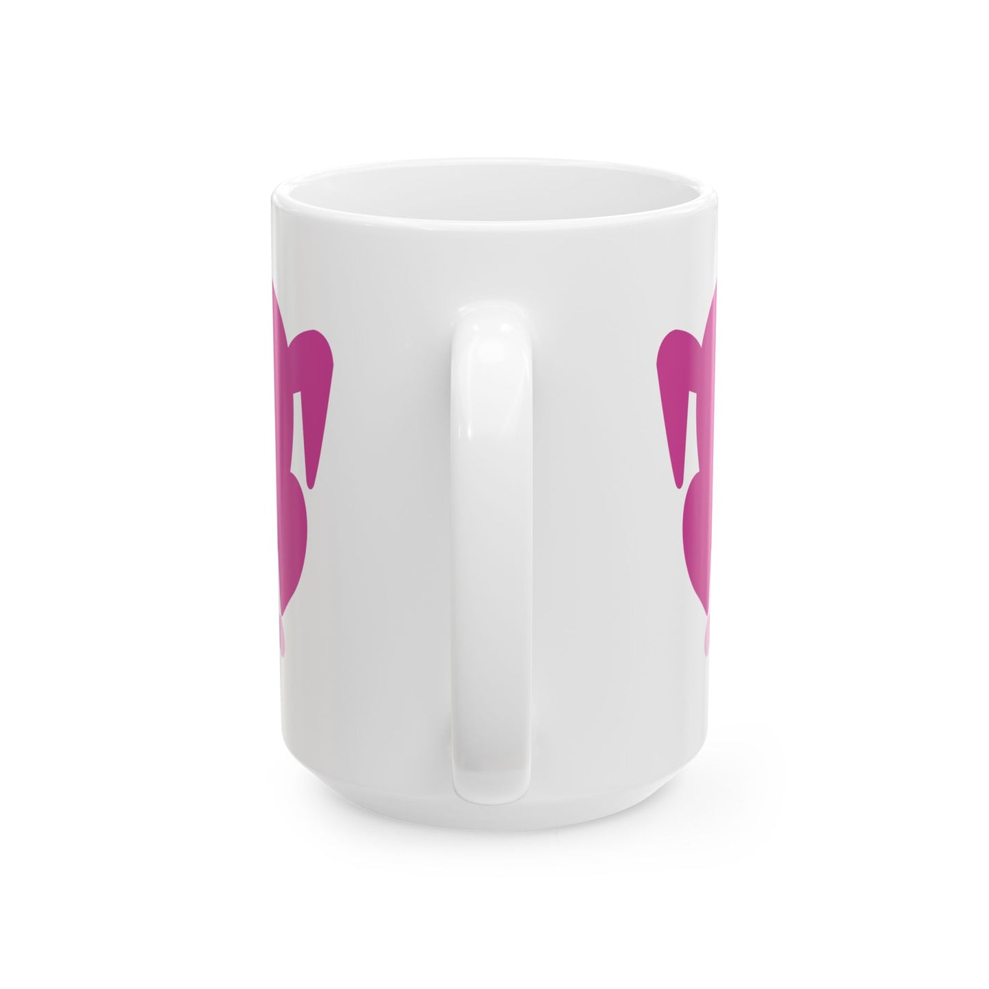 "Hot to Trot" (pinkitydinkity) Turkey XL Mug | Modern and Colorful Thanksgiving Ceramic Coffee Mug