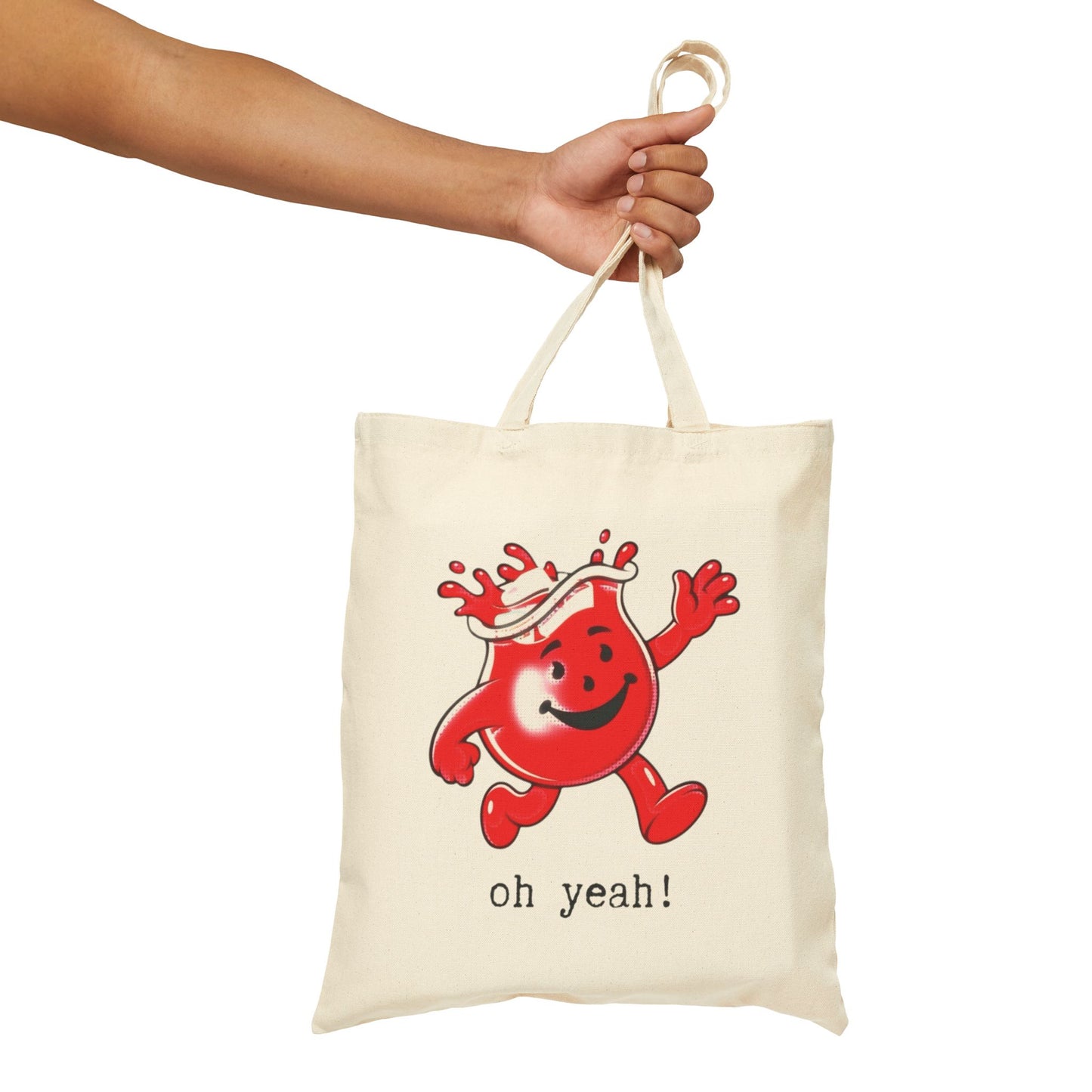 "Oh Yeah" Kool-Aid Man 100% Cotton Canvas Tote Bag