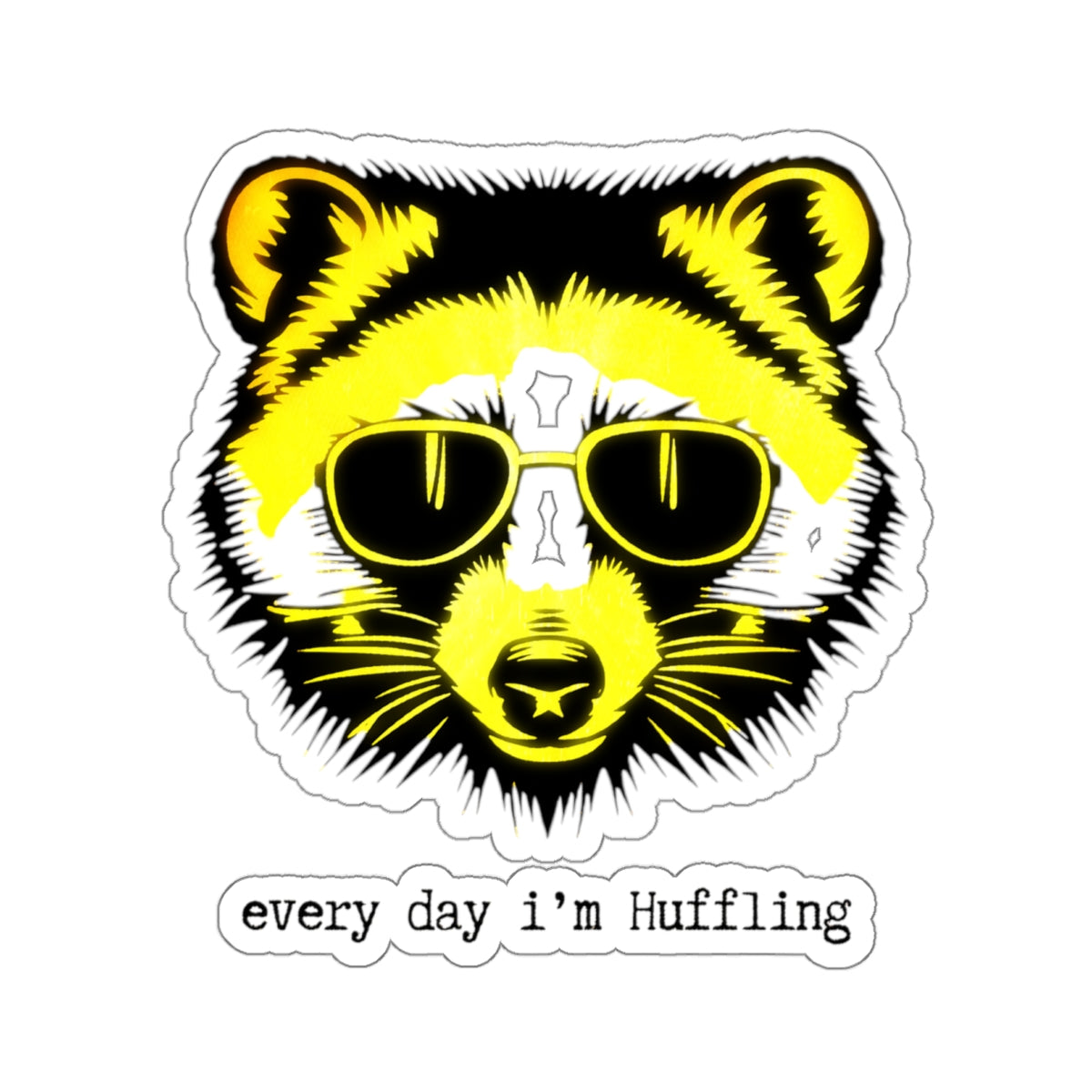 Potterhead Series "Every day I'm Huffling" Hufflepuff Kiss-Cut Sticker