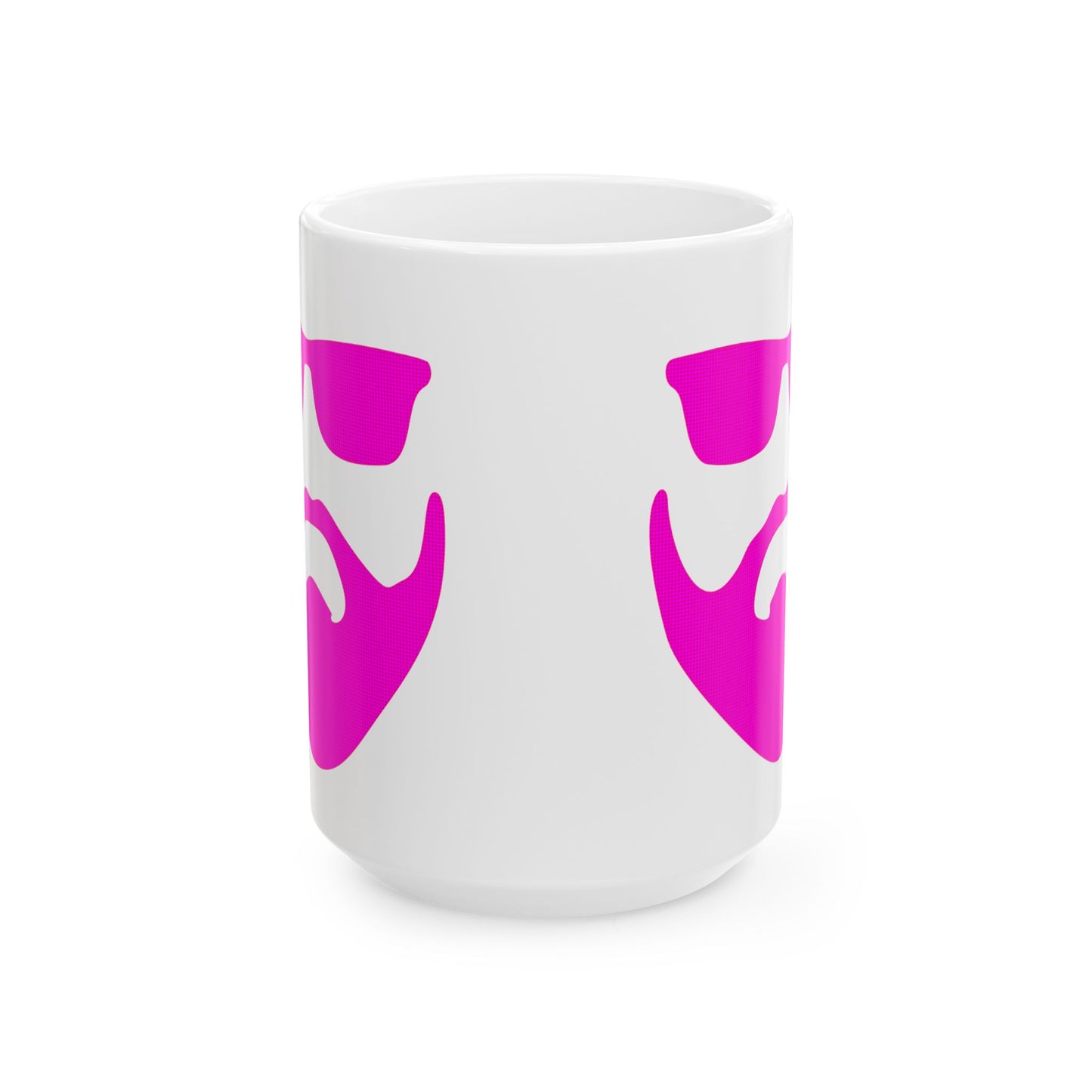 Hot Pink Beardo XL Ceramic Mug