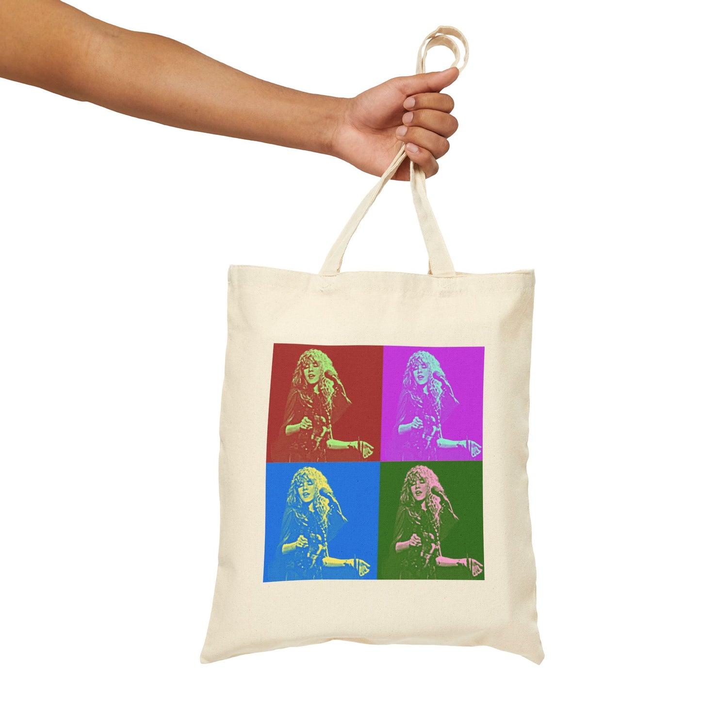 "STEVIE NICKS" Pop Art 100% Cotton Canvas Tote Bag