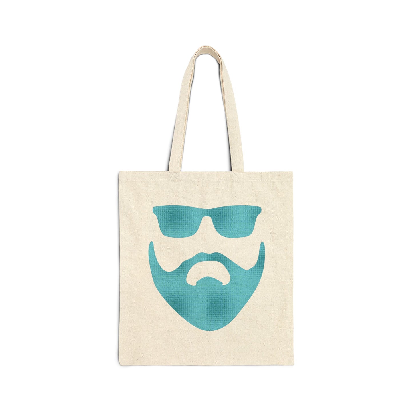 "So Many Beards So Little Time" (aqua) 100% Cotton Canvas Tote Bag