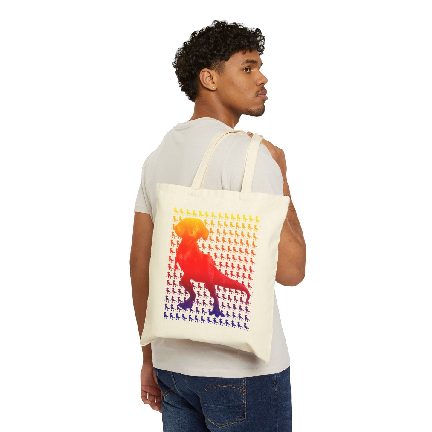 POP ART Doxy-saurus 100% Cotton Canvas Tote Bag