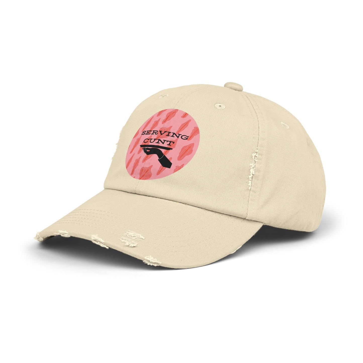 "Serving Cunt" Unisex Distressed Cap