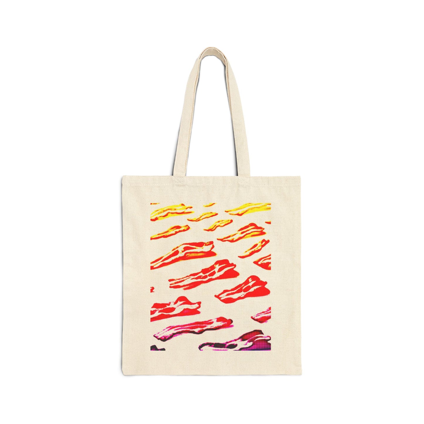 POP ART BACON 100% Cotton Canvas Tote Bag